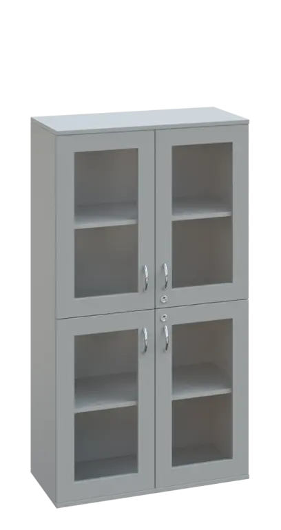 SPO 23 skříň 4-dveřová/ sklo lamino - šedá